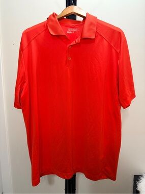 Nike Golf Men’s Red-orange Dri-FIT Polo Shirt Size XL